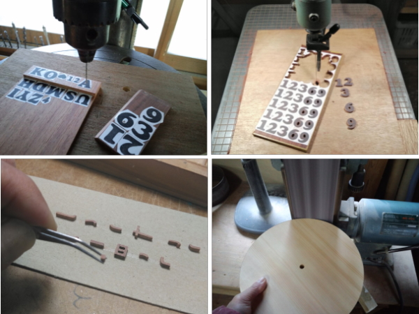 工房で木工品を製作する様子
